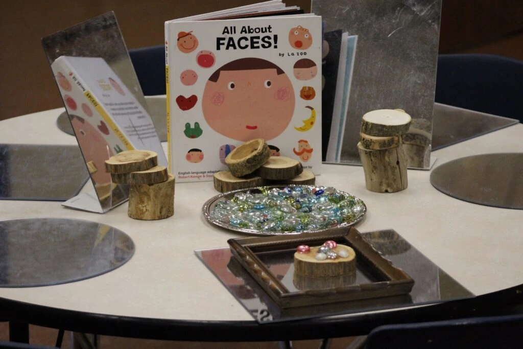 Ceramic and glass based loose parts in a Reggio Inspired classroom