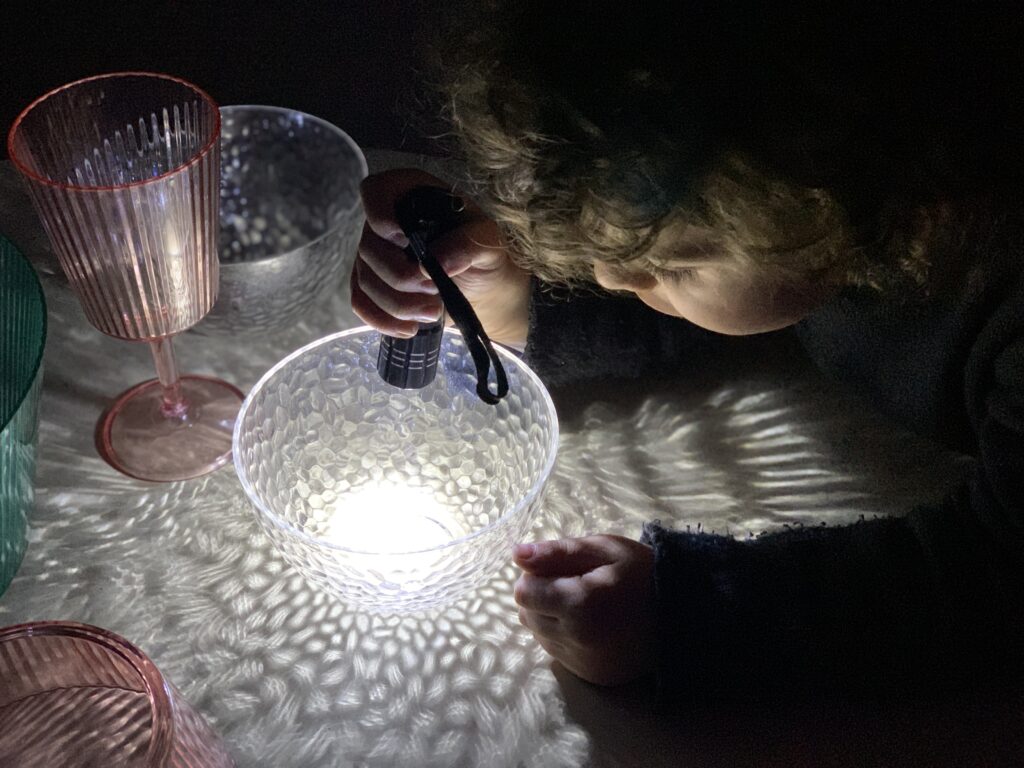 Loose Parts Play Light Exploration